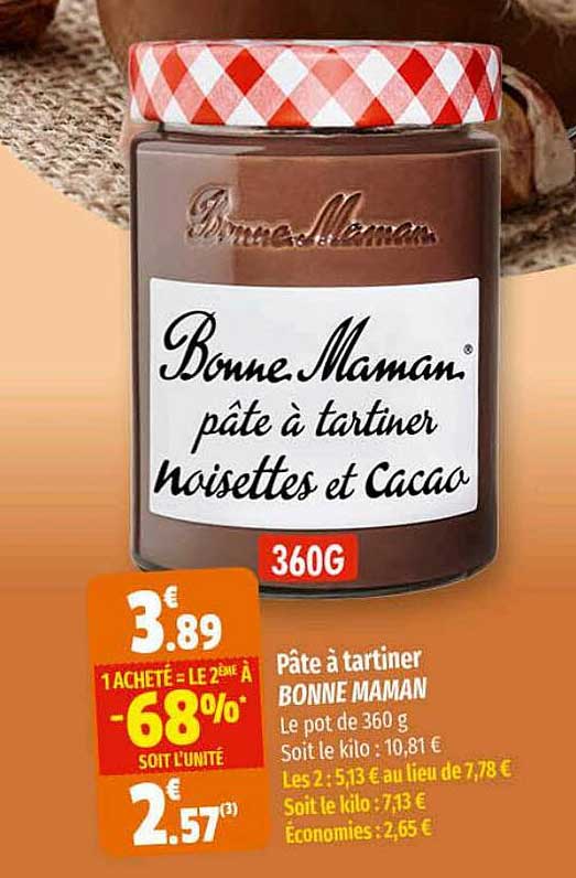 pâte à tartiner bonne maman