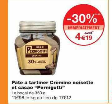 pâte à tartiner cremino noisette et cacao "pernigotti"