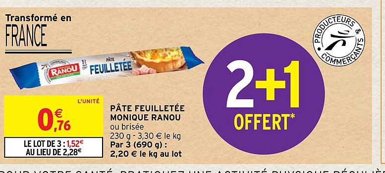 pâte feuilletée monique ranou