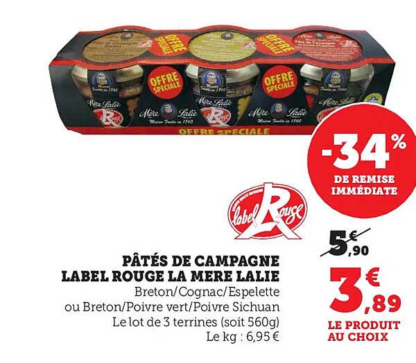 pâtés de campagne label rouge la mère lalie