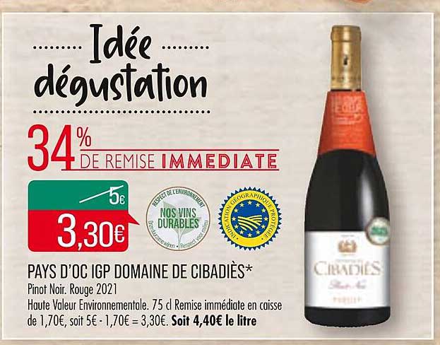 pays d'oc igp domaien de cibadiès