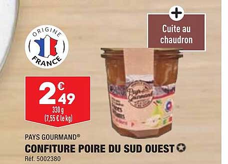 pays gourmand confiture poire du sud ouest