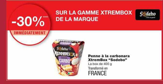 penne à la carbonara xtrembox "sodebo"