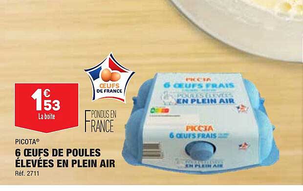 picota 6 œufs de poules élevées en plein air