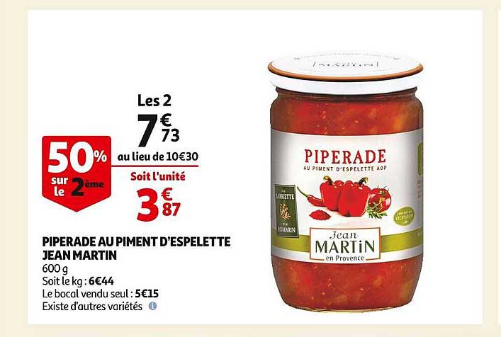 piperade au piment d'espelette jean martin