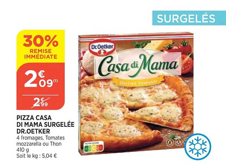 pizza casa di mama surgelée dr. oetker