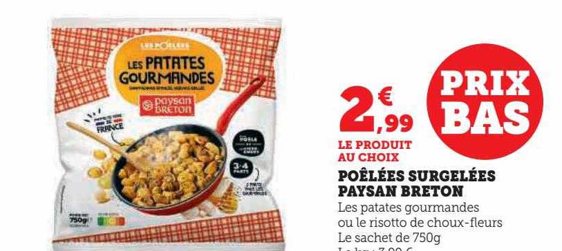 poêlées surgelées paysan breton