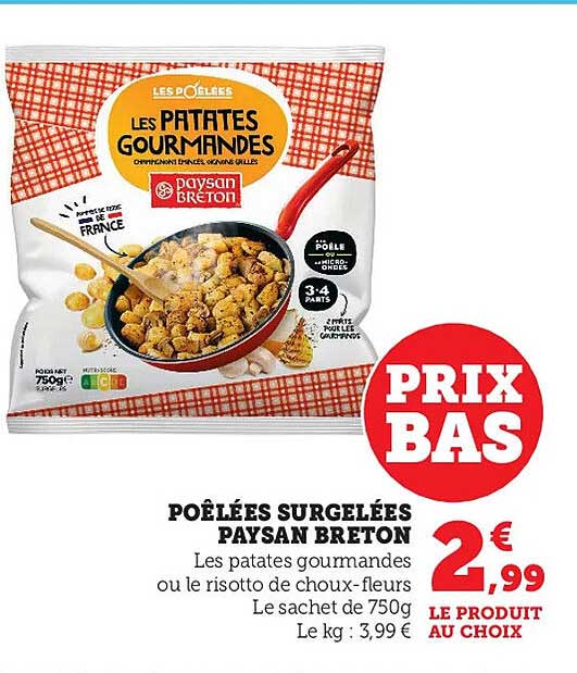 poêlées surgelées paysan breton