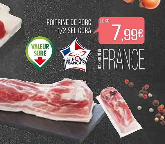 Poitrine De Porc 1-2 Sel Cora