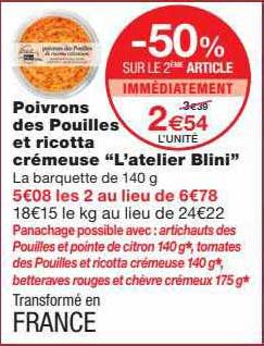 Poivrons Des Pouilles Et Ricotta Crémeuse "l'atelier Blini"