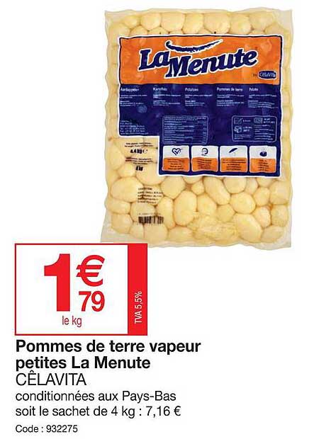 pommes de terre vapeur petites la menute cêlavita