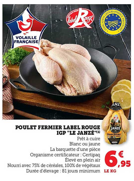 Poulet Fermier Label Rouge Igp "le Janzé"