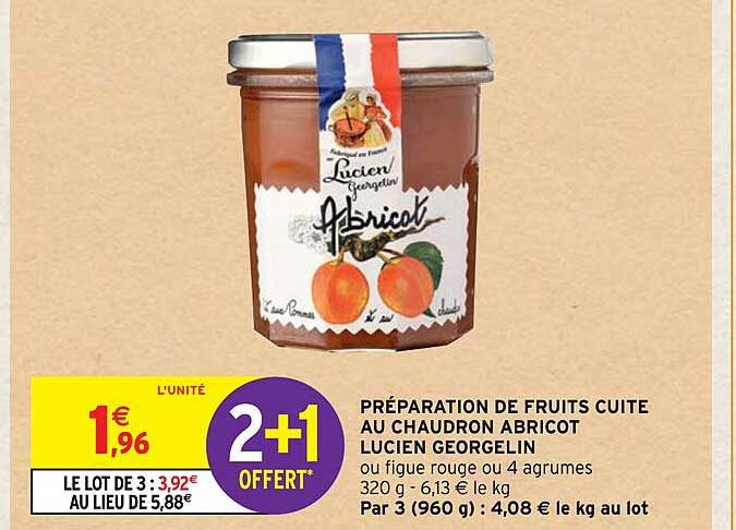 préparation de fruits cuite au chaudron abricot lucien georgelin