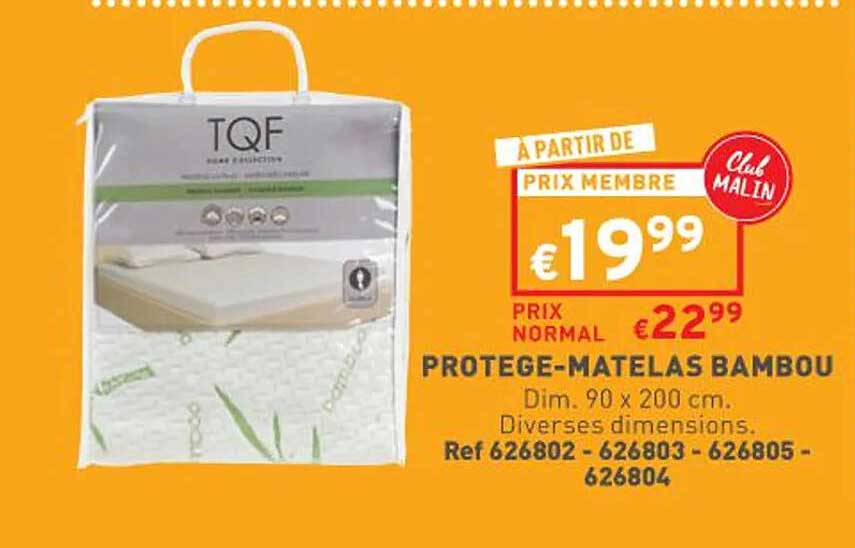 protège-matelas bambou