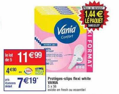 protège-slips flexi white vania