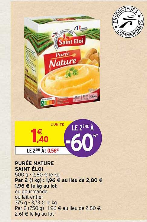 purée nature saint éloi