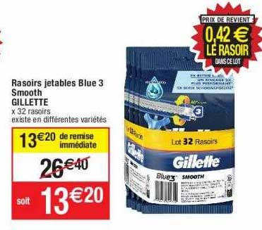 rasoirs jetables blue 3 smooth gillette