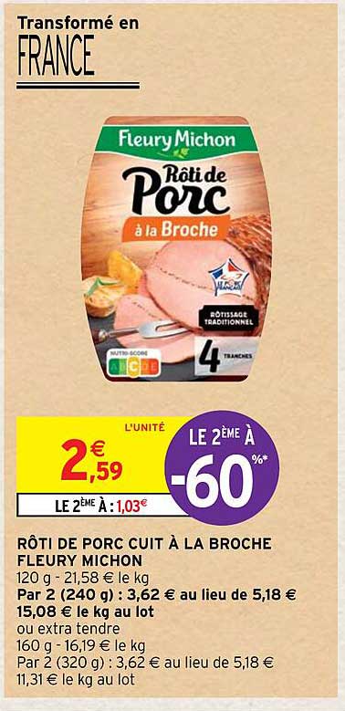 rôti de porc cuit à la broche fleury michon