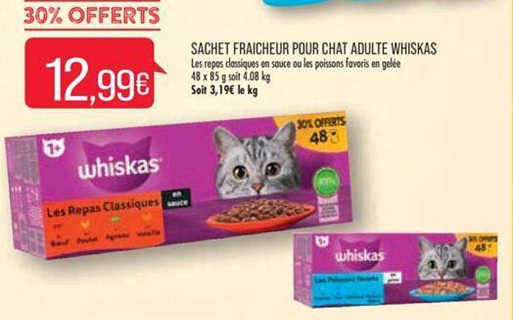 Sachet Fraîcheur Pour Chat Adulte Whiskas