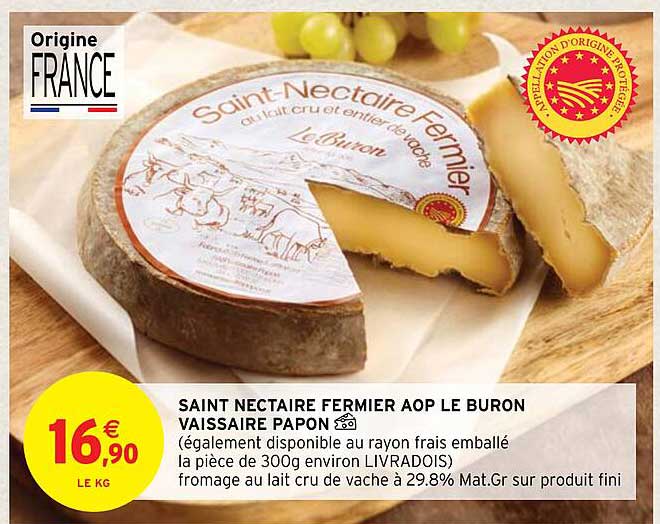 Saint Nectaire Fermier Aop Le Buron Vaissaire Papon