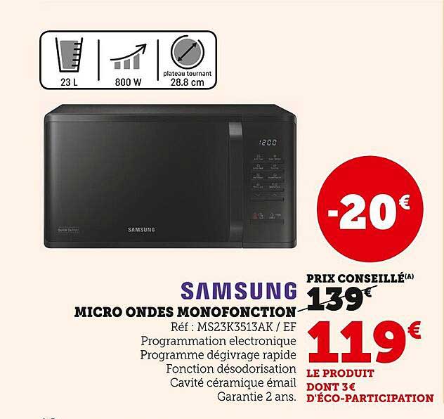 samsung micro ondes monofonction