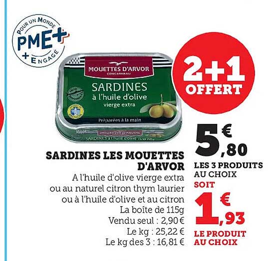 sardines les mouettes d'arvor