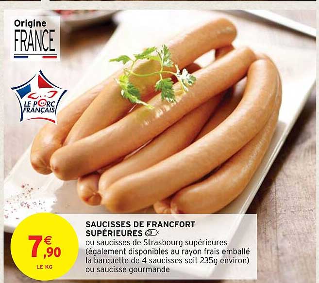 saucisses de francfort supérieures