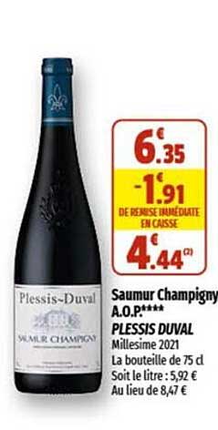 saumur champigny a.o.p. plessis duval