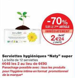 serviettes hygiéniques "naty" super