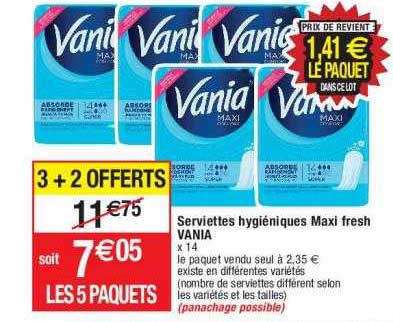 Serviettes Hygiéniques Maxi Fresh Vania