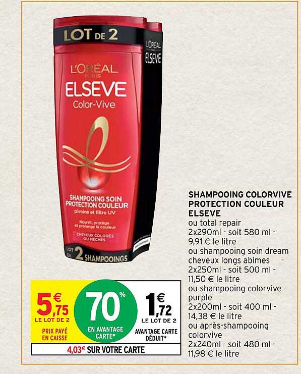 shamooing colorvive protection couleur elsève