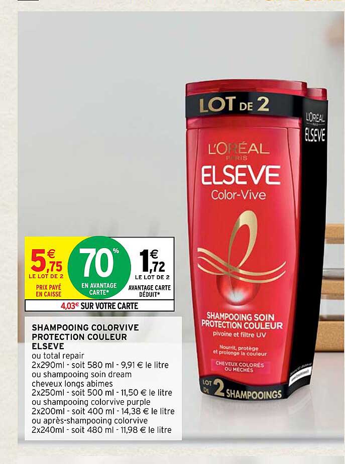 shampooing colorvive protection couleur elsève