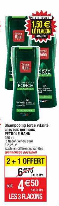 shampooing force vitalité cheveux normaux pétrole hahn