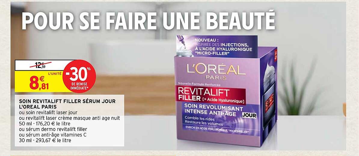 soin revitalift filler sérum jour l'oréal paris