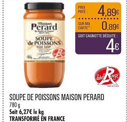 soupe de poissons maison perard