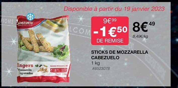 Sticks De Mozzarella Cabezuelo