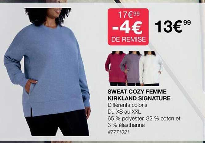 sweat cozy femme krikland signature