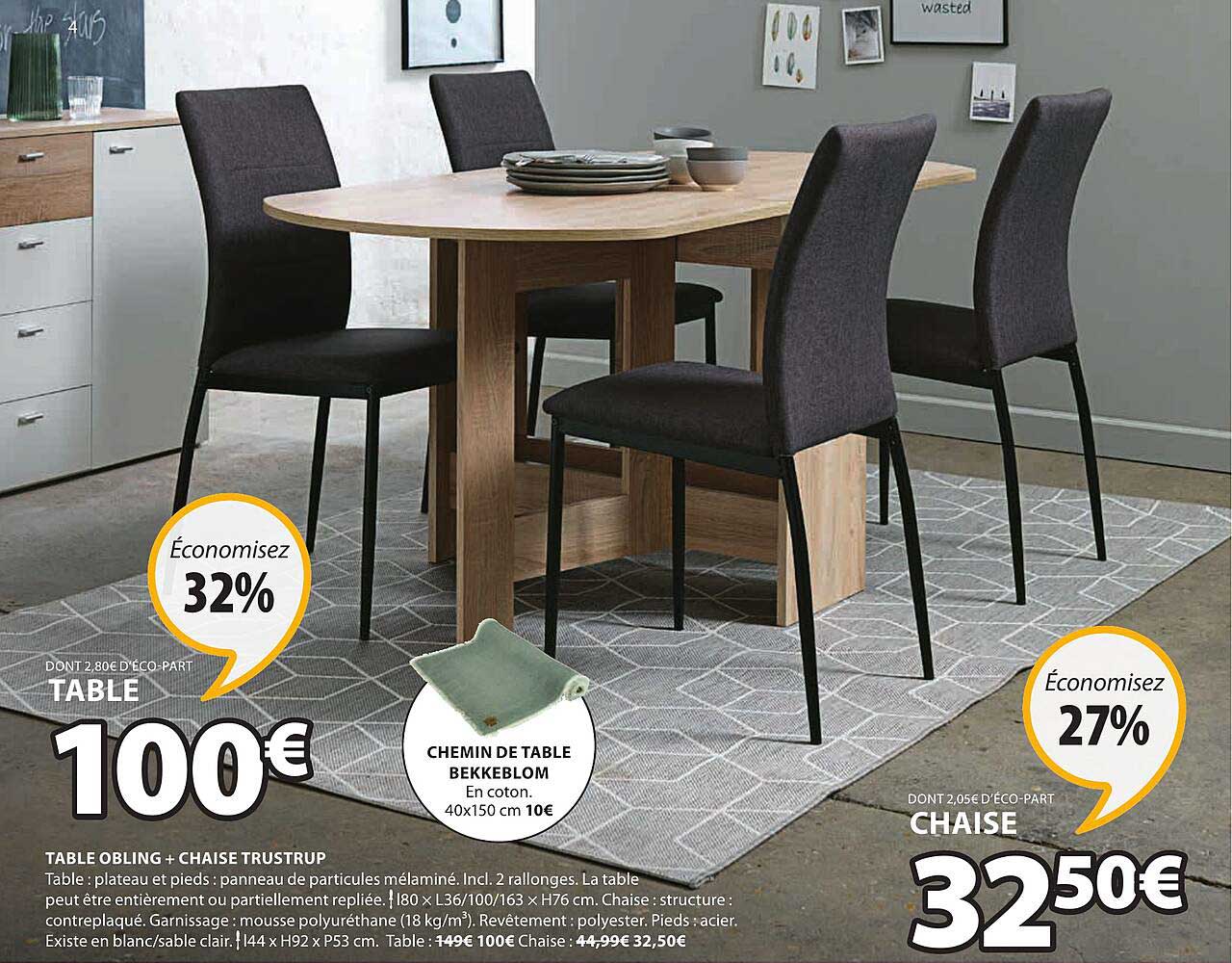 table obling + chaise trustrup