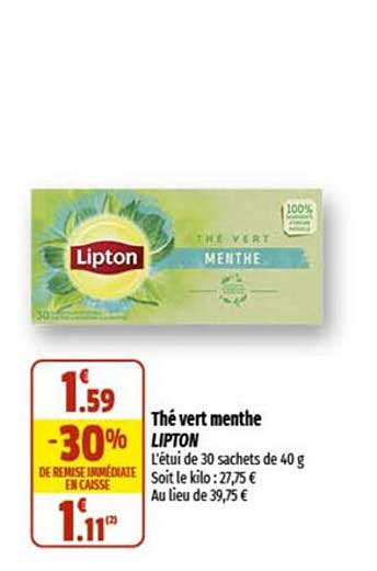 Thé Vert Menthe Lipton