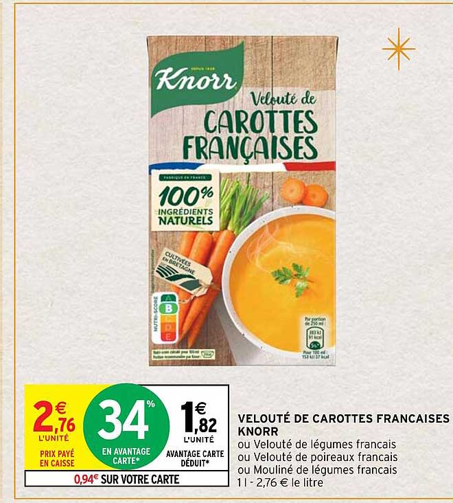 velouté de carottes françaises knorr