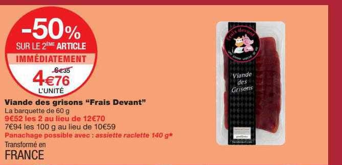 viande des grisons "frais devant"