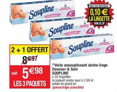 voile assouplissant sèche-linge douceur & soin soupline