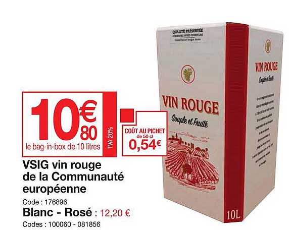 vsig vin rouge de la communauté européenne