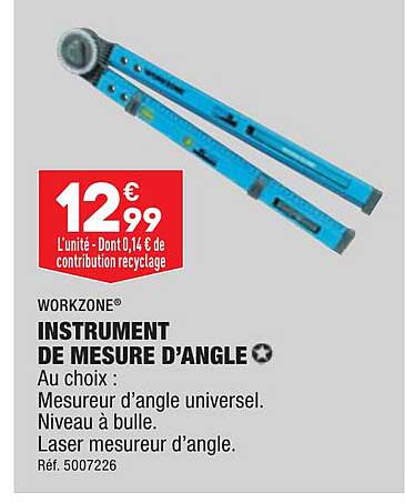 workzone instrument de mesure d'angle