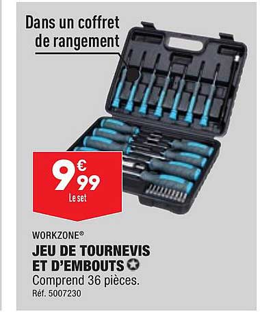 workzone jeu de tournevis et d'embouts