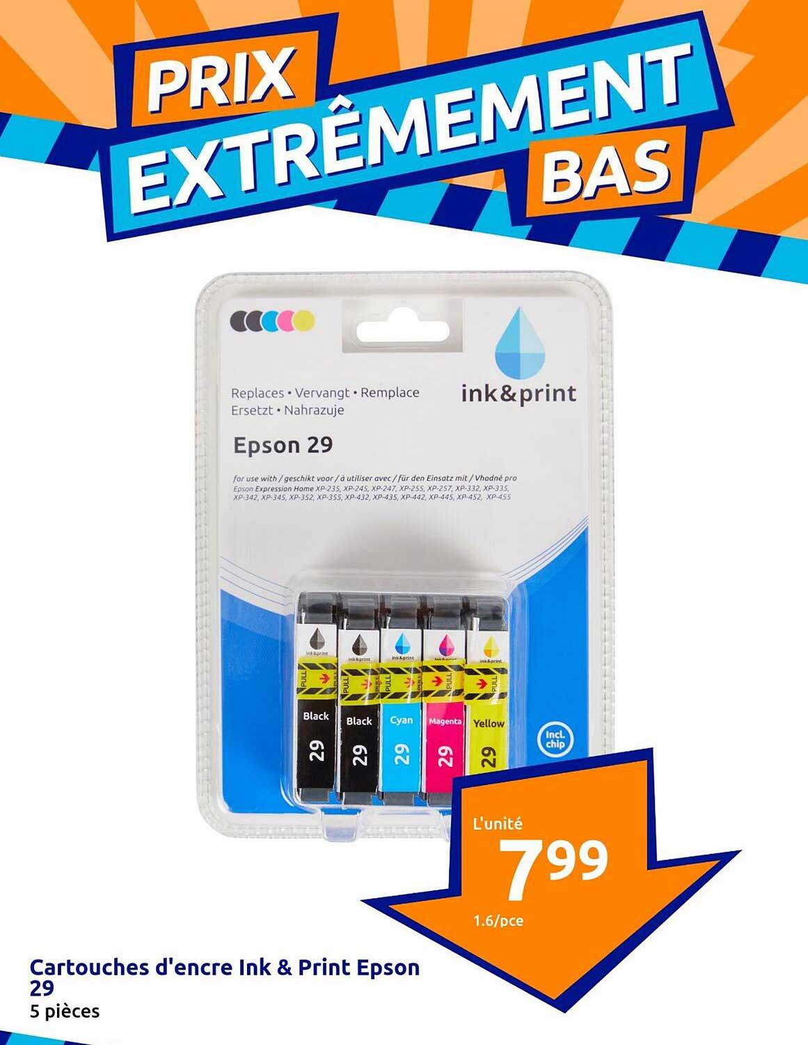 cartouches d'encre ink & print epson 29
