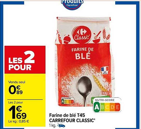 farine de blé t45 carrefour classic'