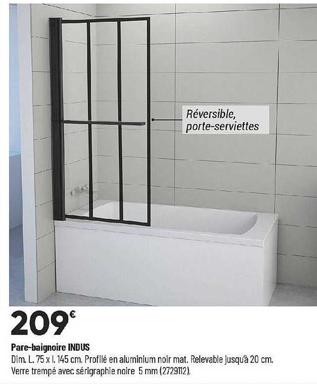 Pare-baignoire Indus