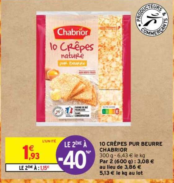 10 Crêpes Pur Beurre Chabrior