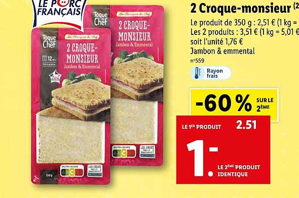 2 croque-monsieur